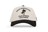 Vintage Havana Trucker Hat for Women & Men – Black & Tan Adjustable Cap – Embroidered "Beach Club Festival"